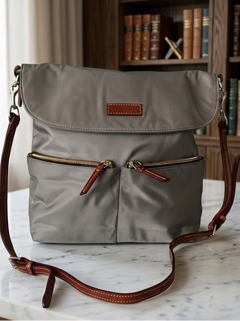Dooney and Bourke Grey Crossbody Bag
